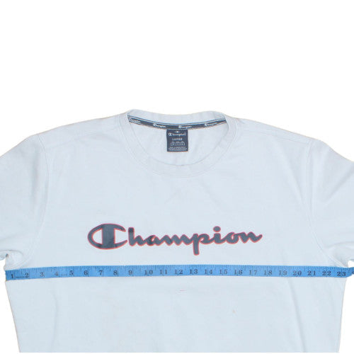 Mens UK Size L Champion White Pullover Sweatshirt