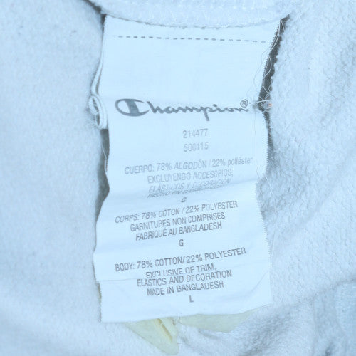 Mens UK Size L Champion White Pullover Sweatshirt