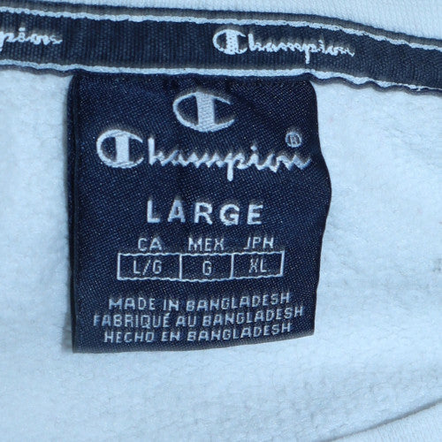 Mens UK Size L Champion White Pullover Sweatshirt