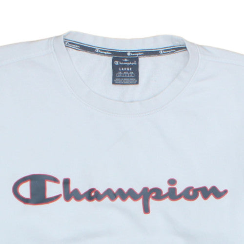 Mens UK Size L Champion White Pullover Sweatshirt