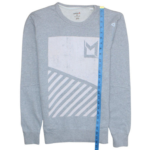 Mens UK Size XS Reebok Grey Pullover Sweatshirt