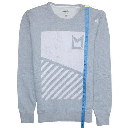 Mens UK Size XS Reebok Grey Pullover Sweatshirt