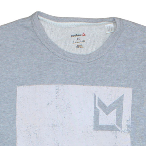 Mens UK Size XS Reebok Grey Pullover Sweatshirt