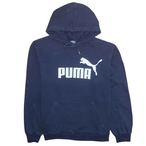 Mens UK Size L Puma Blue Pullover Hoodie
