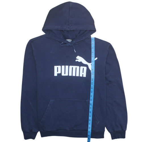 Mens UK Size L Puma Blue Pullover Hoodie
