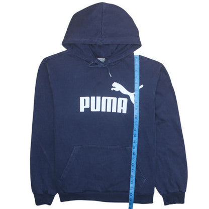 Mens UK Size L Puma Blue Pullover Hoodie