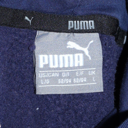 Mens UK Size L Puma Blue Pullover Hoodie