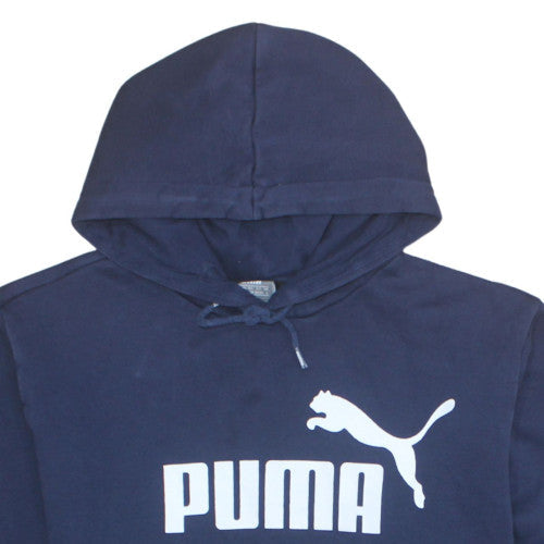 Mens UK Size L Puma Blue Pullover Hoodie