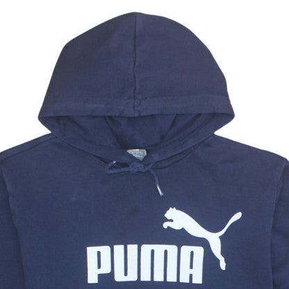 Mens UK Size L Puma Blue Pullover Hoodie