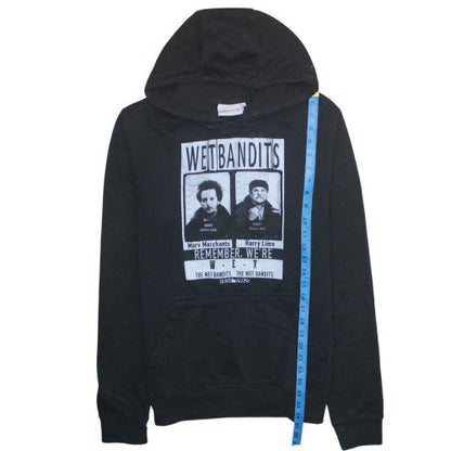 Mens UK Size S Home Alone Black Pullover Hoodie