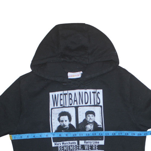 Mens UK Size S Home Alone Black Pullover Hoodie