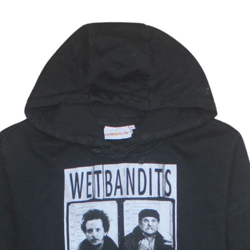 Mens UK Size S Home Alone Black Pullover Hoodie