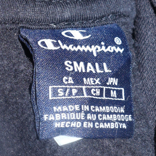 Mens UK Size S Champion Black Pullover Hoodie