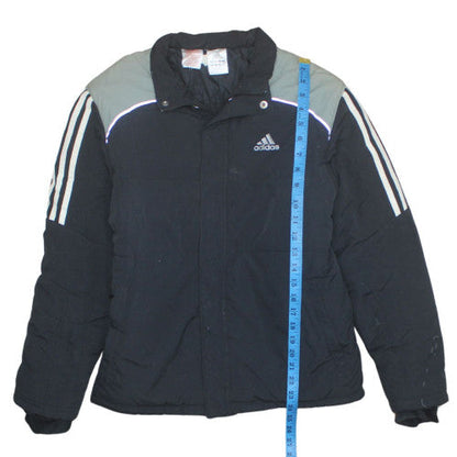 Adidas Womens Black Mid-Length Puffer Jacket Size M Winter Sports Style