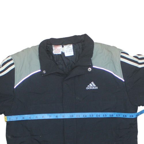 Adidas Womens Black Mid-Length Puffer Jacket Size M Winter Sports Style
