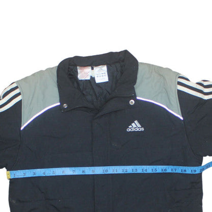 Adidas Womens Black Mid-Length Puffer Jacket Size M Winter Sports Style