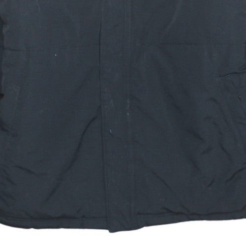 Adidas Womens Black Mid-Length Puffer Jacket Size M Winter Sports Style