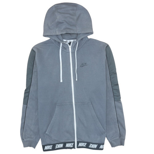 Mens UK Size L Nike Grey Full Zip Hoodie