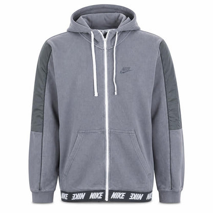 Mens UK Size L Nike Grey Full Zip Hoodie