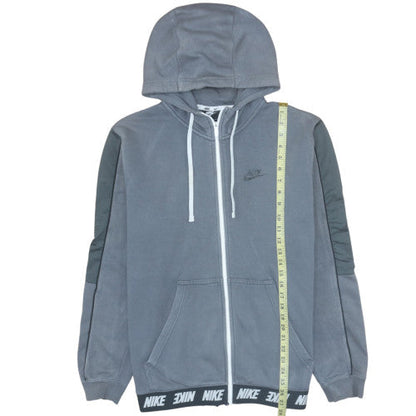 Mens UK Size L Nike Grey Full Zip Hoodie