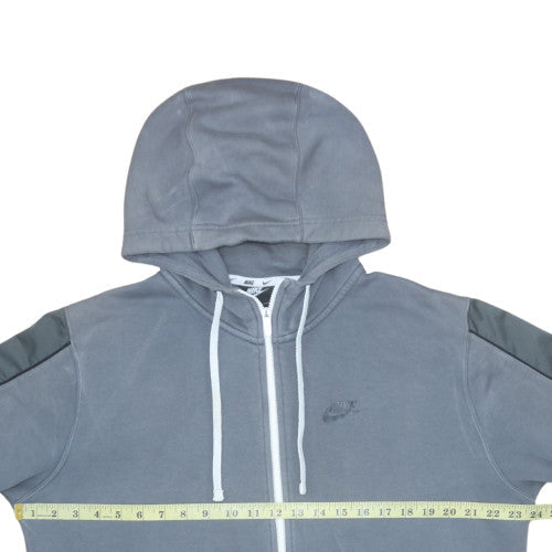 Mens UK Size L Nike Grey Full Zip Hoodie