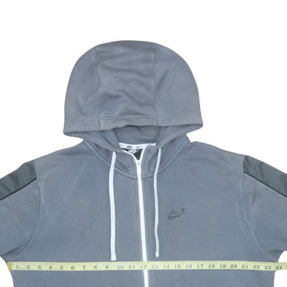 Mens UK Size L Nike Grey Full Zip Hoodie