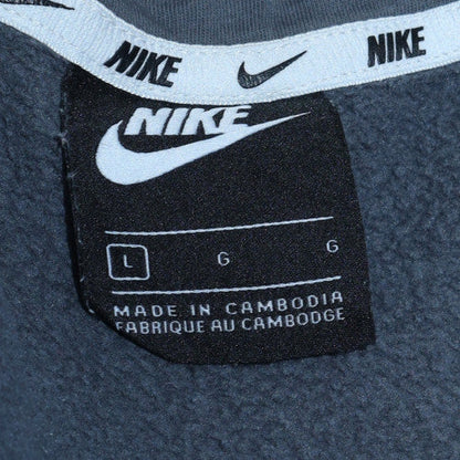 Mens UK Size L Nike Grey Full Zip Hoodie