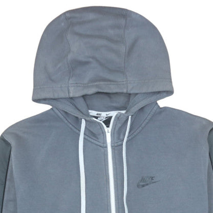 Mens UK Size L Nike Grey Full Zip Hoodie