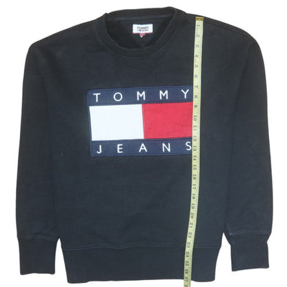 Mens UK Size XL Tommy Jeans Black Pullover Sweatshirt