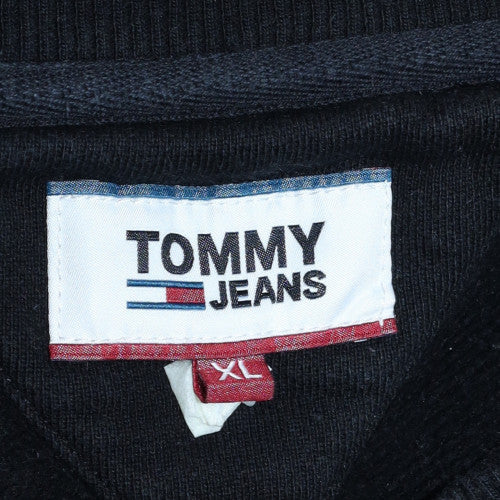 Mens UK Size XL Tommy Jeans Black Pullover Sweatshirt