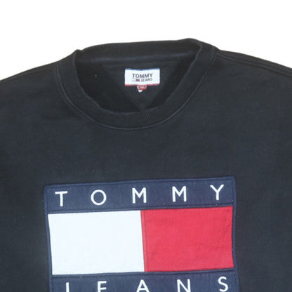 Mens UK Size XL Tommy Jeans Black Pullover Sweatshirt