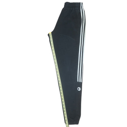 Adidas Boys Black 13-14 Years Track Pants Tapered Fleece Activewear Trousers