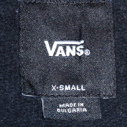 Mens UK Size XS Vans Black Pullover Sweatshirt