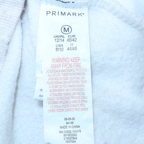 Womens UK Size M Primark White Pullover Sweatshirt