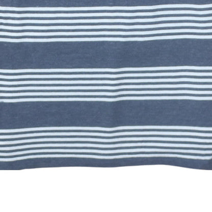 Nike Men's Blue Striped Collared Polo Shirt XL Regular Fit