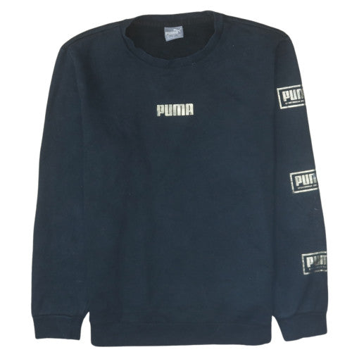 Mens UK Size S Puma Black Pullover Sweatshirt