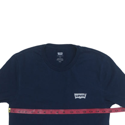Levi's Men's Blue Slim Fit Crew Neck Cotton T-Shirt Size S