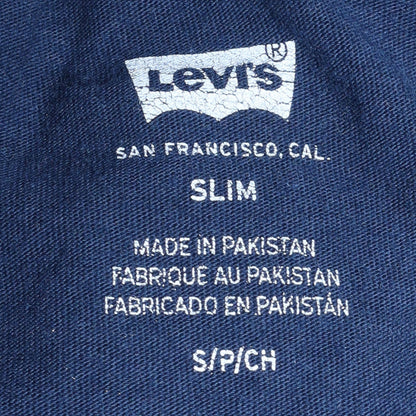 Levi's Men's Blue Slim Fit Crew Neck Cotton T-Shirt Size S