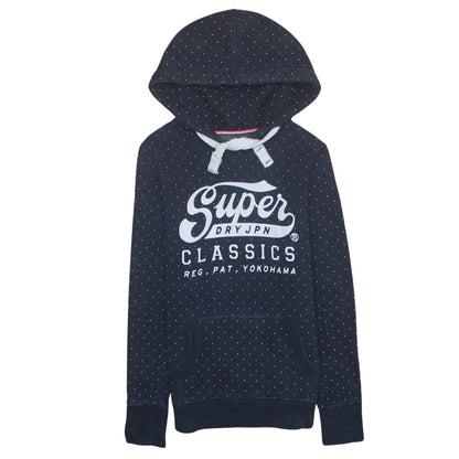 Mens UK Size M Superdry Blue Pullover Hoodie