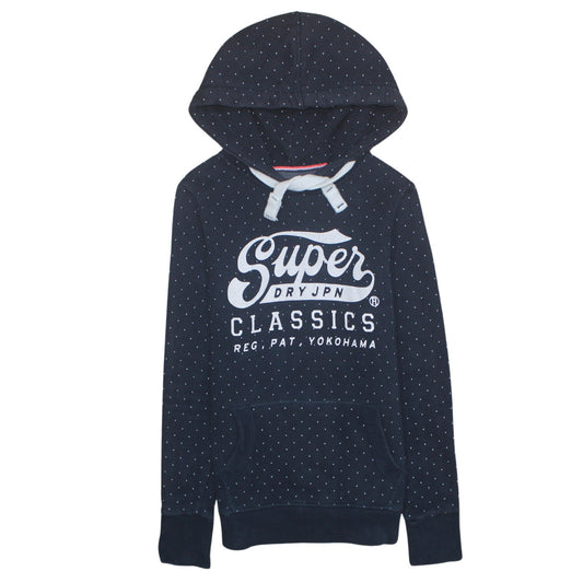 Mens UK Size M Superdry Blue Pullover Hoodie