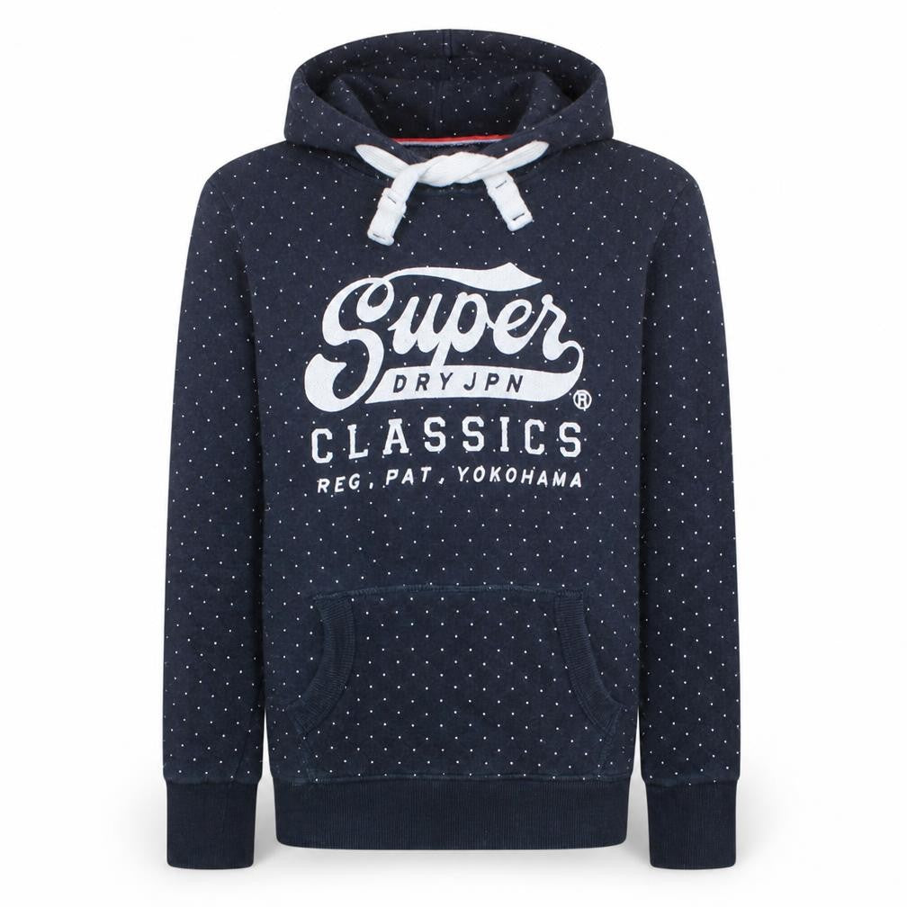 Mens UK Size M Superdry Blue Pullover Hoodie