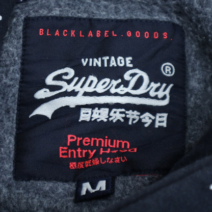 Mens UK Size M Superdry Blue Pullover Hoodie