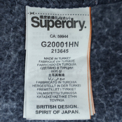 Mens UK Size M Superdry Blue Pullover Hoodie
