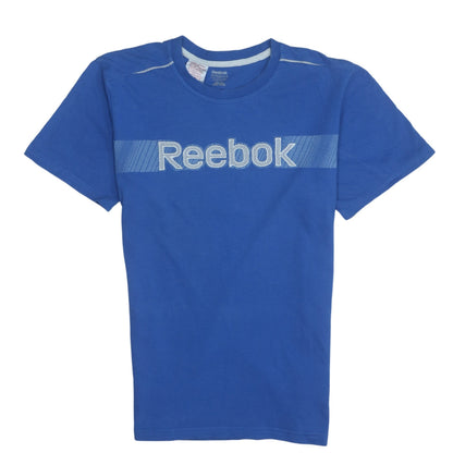 Reebok Teens Blue Short Sleeve Graphic Cotton T-Shirt L