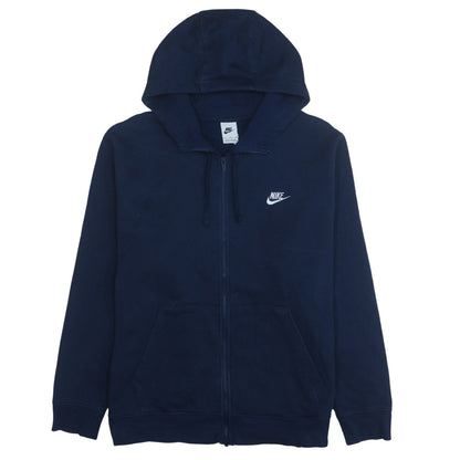 Mens UK Size XL Nike Blue Full Zip Hoodie