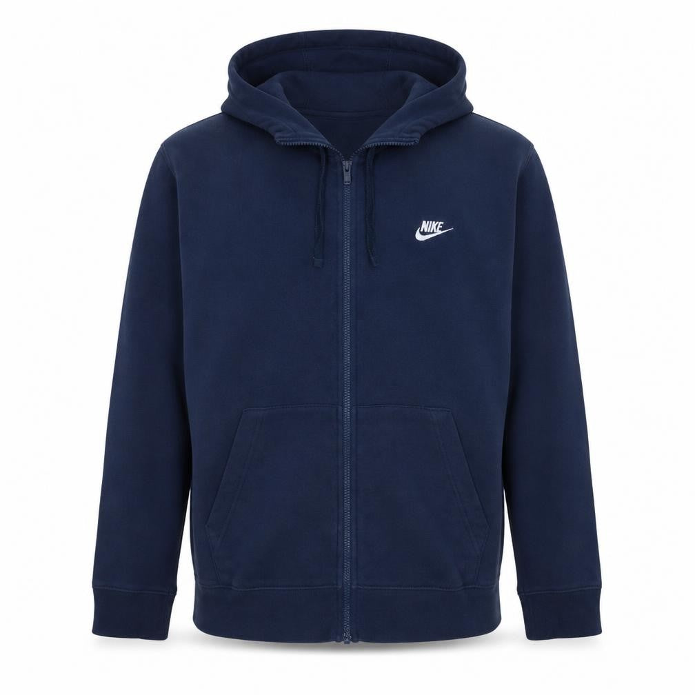 Mens UK Size XL Nike Blue Full Zip Hoodie