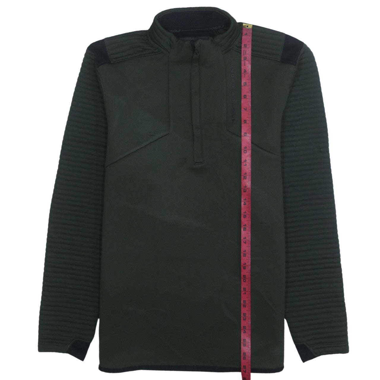 Mens UK Size M Under Armour Green 1/4 Zip Sweatshirt