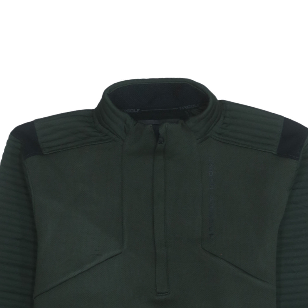 Mens UK Size M Under Armour Green 1/4 Zip Sweatshirt