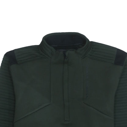 Mens UK Size M Under Armour Green 1/4 Zip Sweatshirt