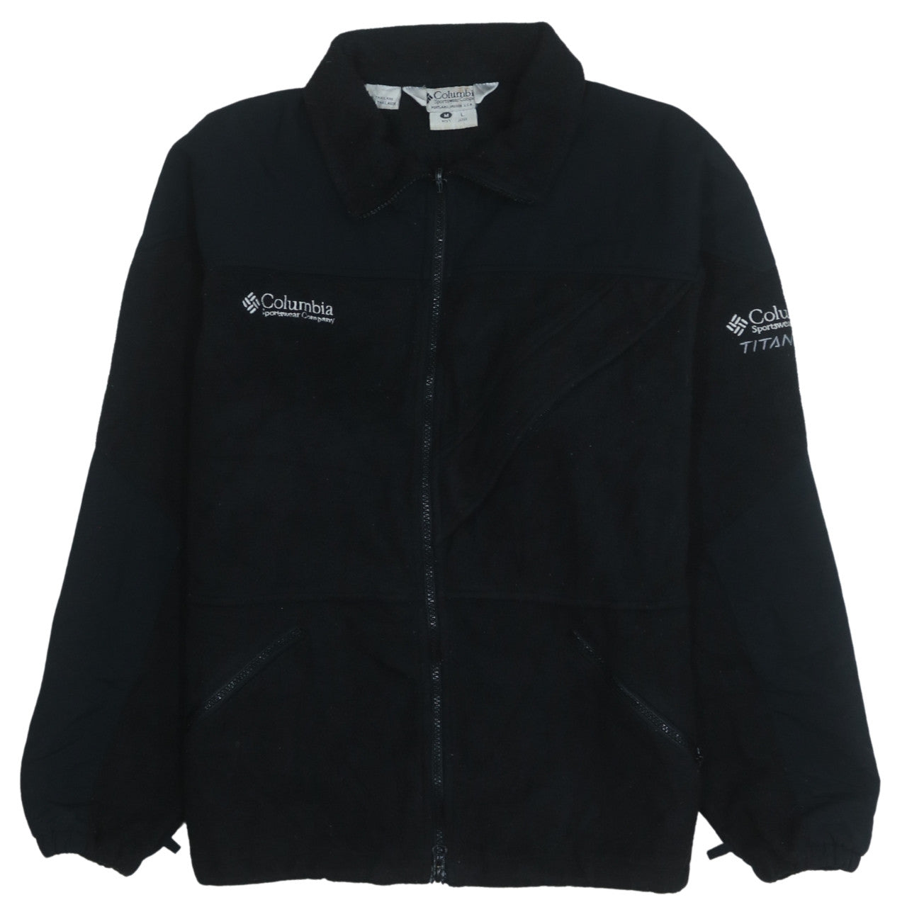Mens UK Size M Columbia Black Full Zip Sweatshirt